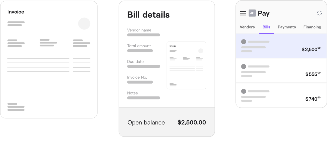Melio AI bill capture — automatic invoice data extraction included in Melio Boost and Unlimited plans